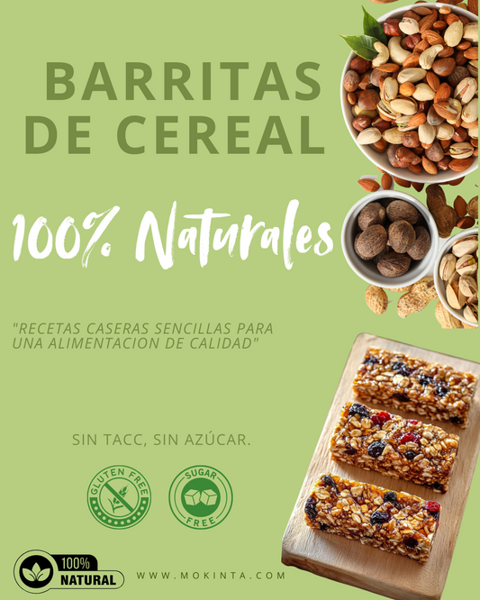 BARRITAS DE CEREALES SIN AZÚCAR Y SIN TACC🌱✨